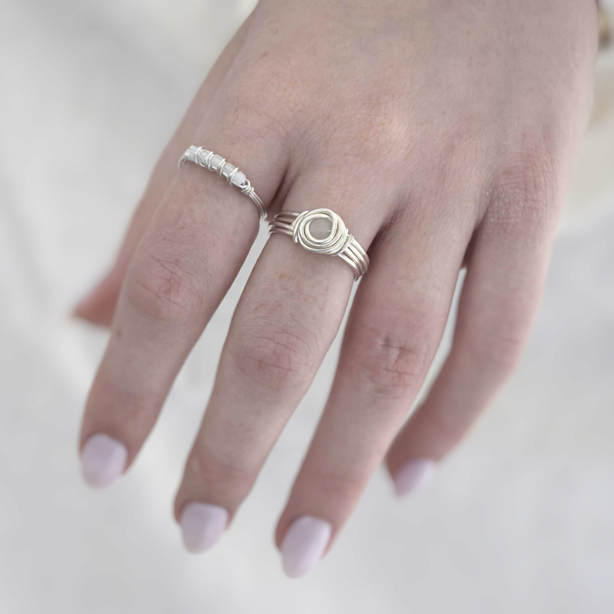 טבעת קשת רוז קוורץ