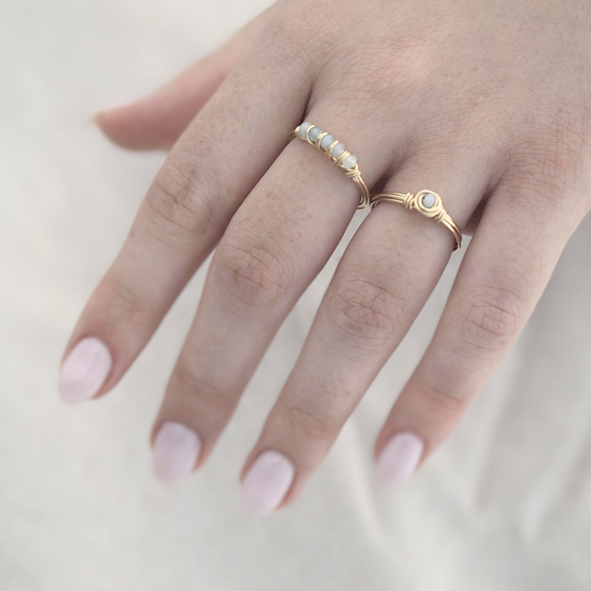 טבעת נגה אקוומרין