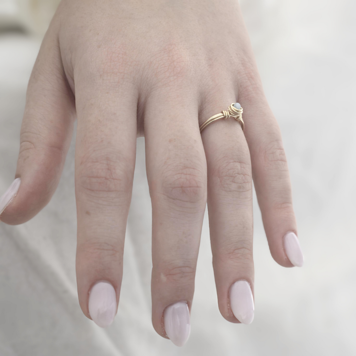 טבעת נגה אקוומרין