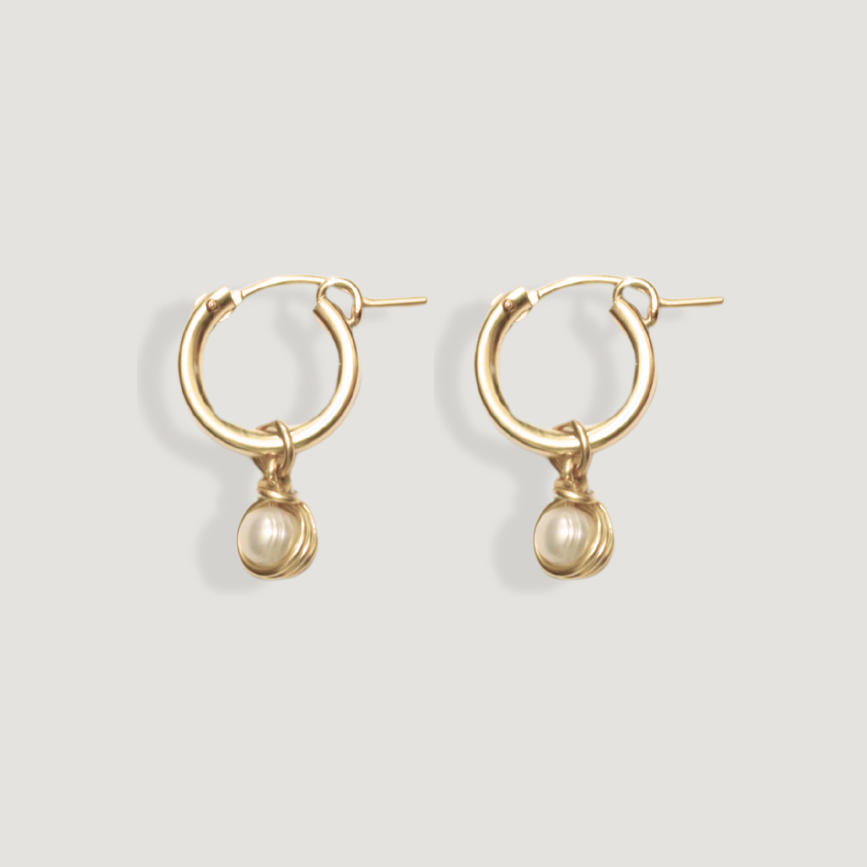 עגילי חישוק בר פנינה