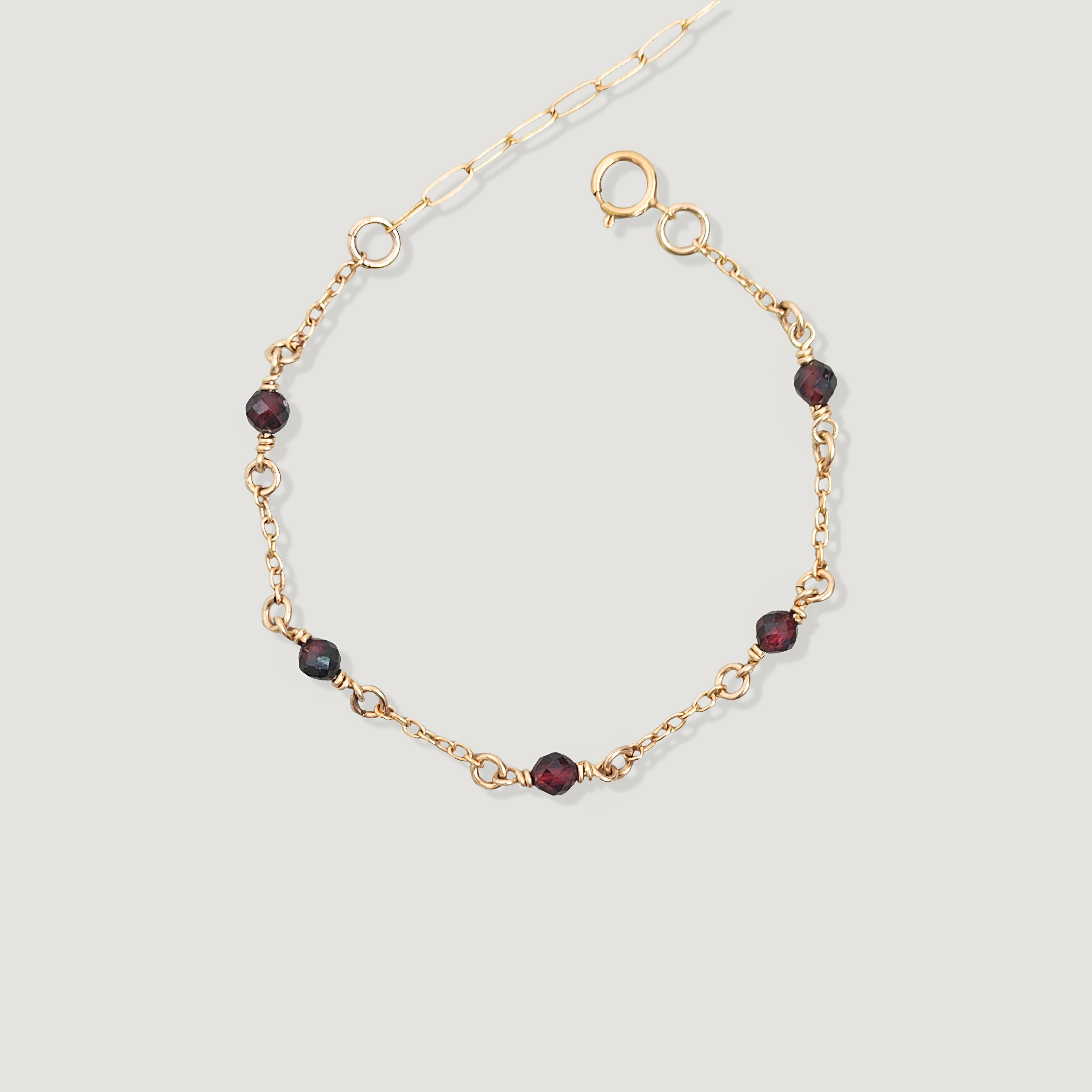 צמיד יהב גרנט אדום