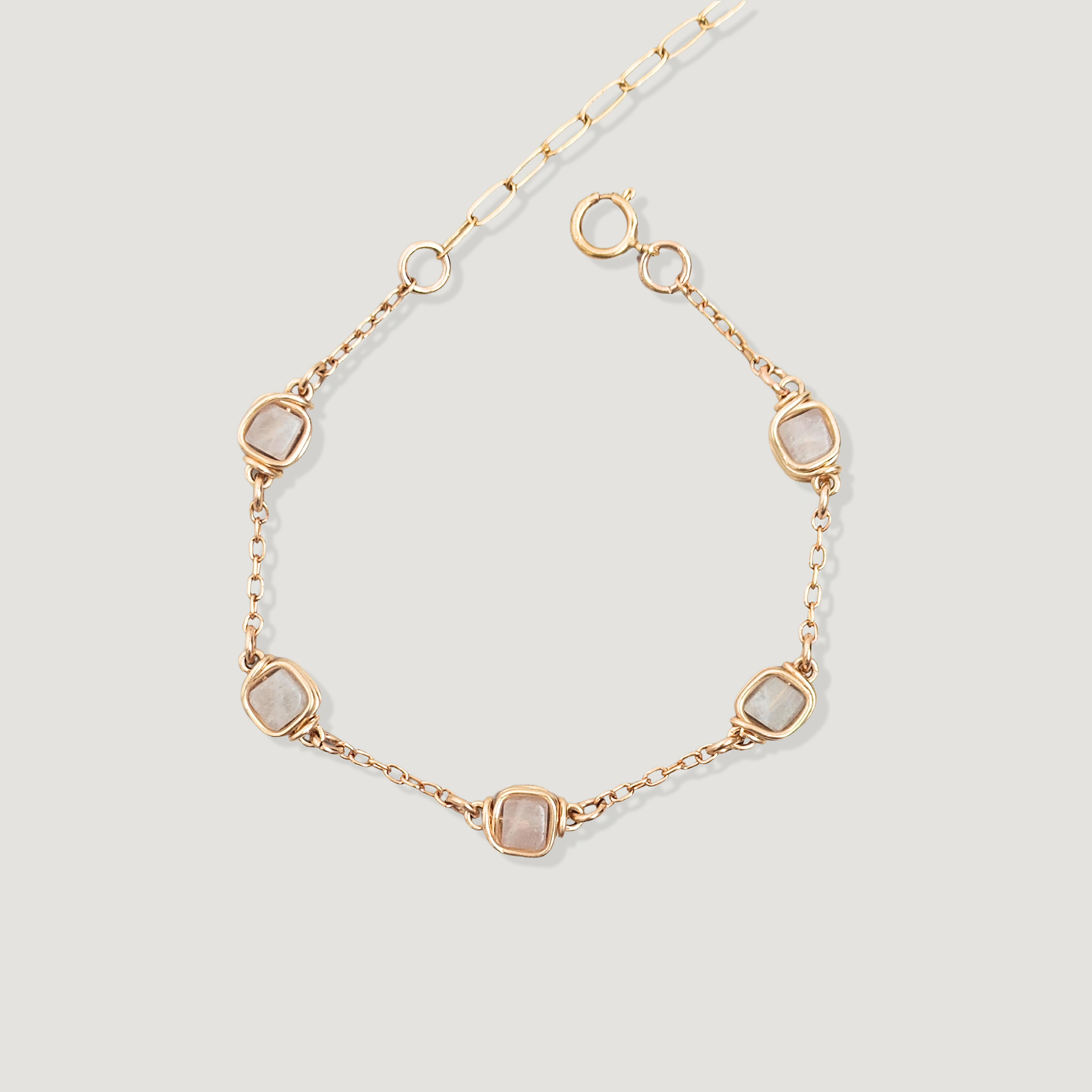 צמיד פז רוז קוורץ