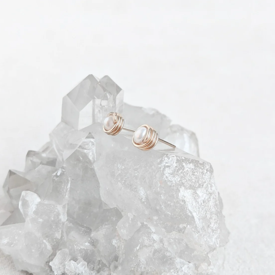 עגילים צמודים בר פנינה