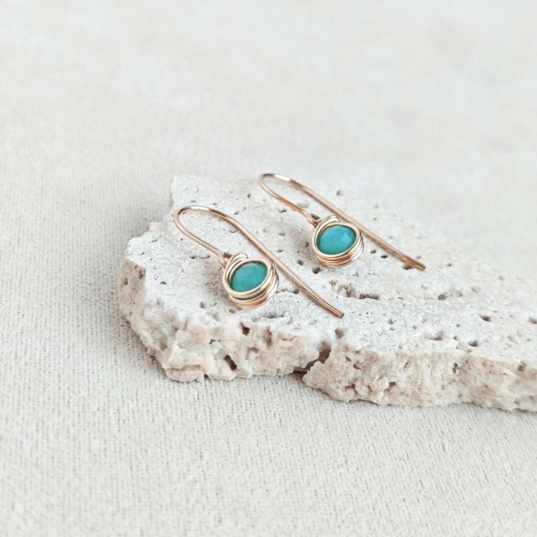 עגילים תלויים בר אמזוניט