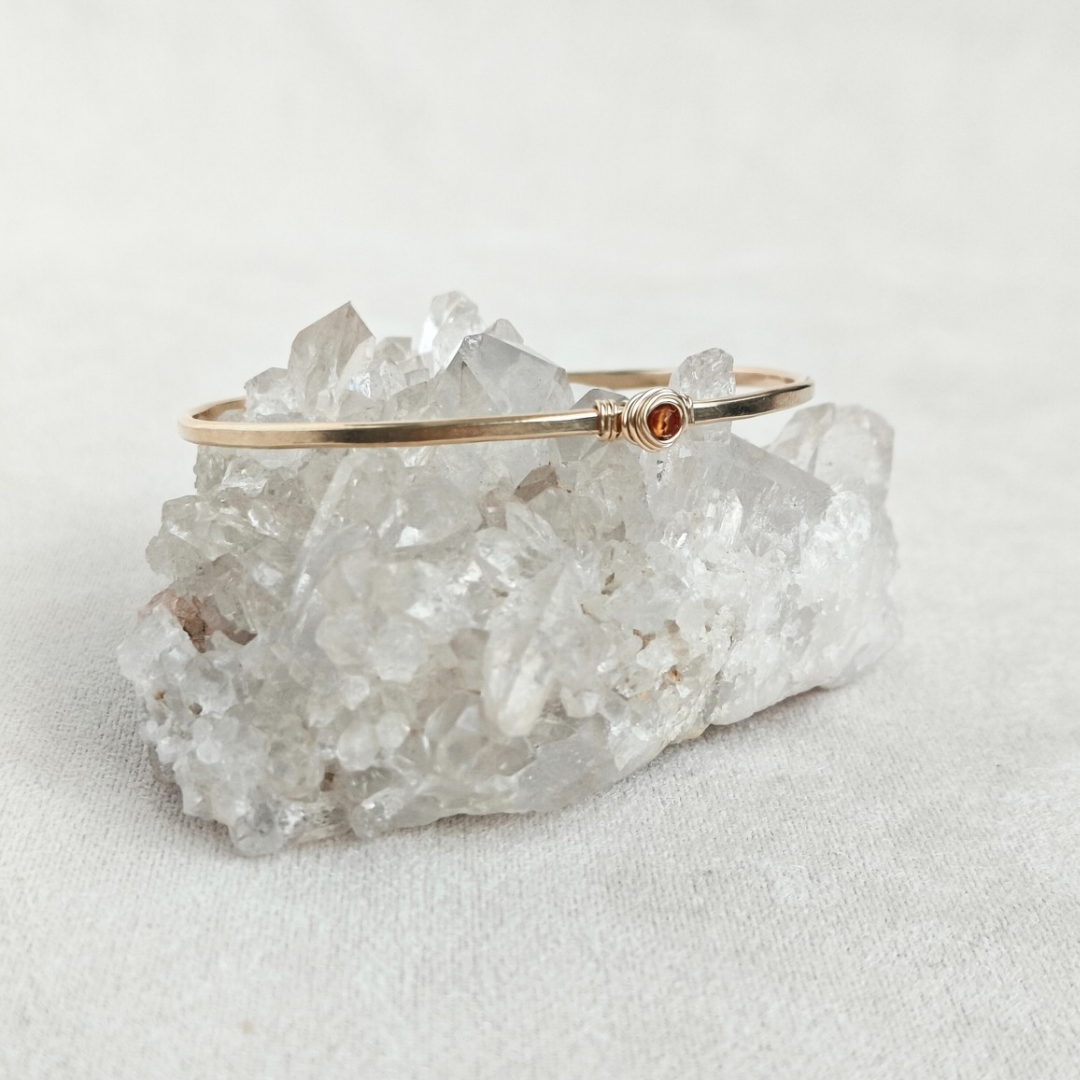 צמיד קשיח נגה גרנט כתום