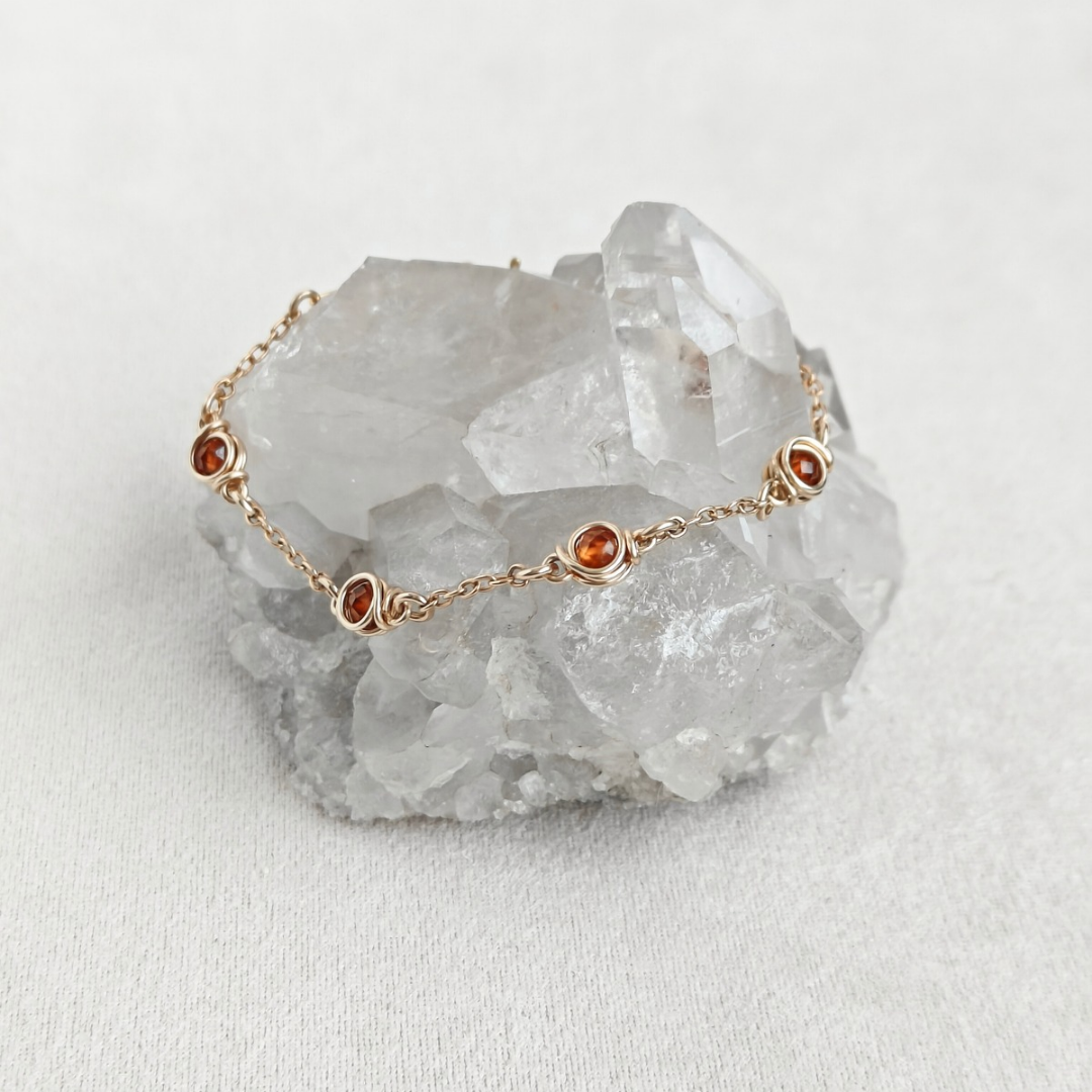 צמיד בר גרנט כתום