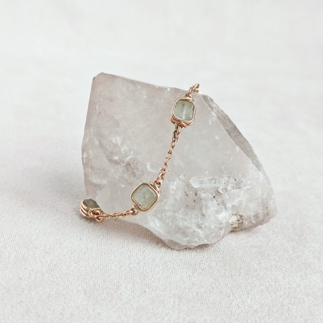 צמיד פז אקוומרין