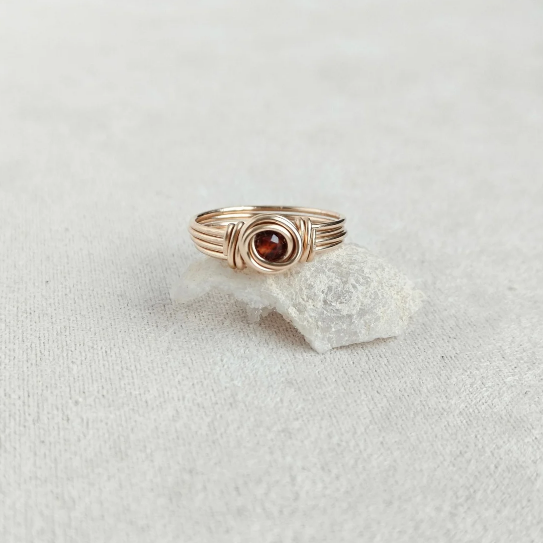 טבעת בר גרנט כתום