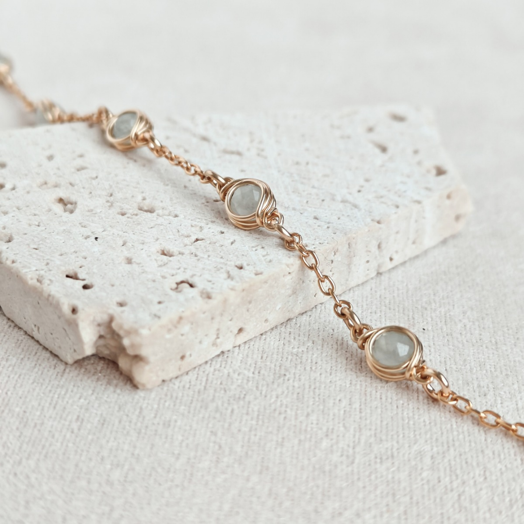 צמיד בר אקוומרין