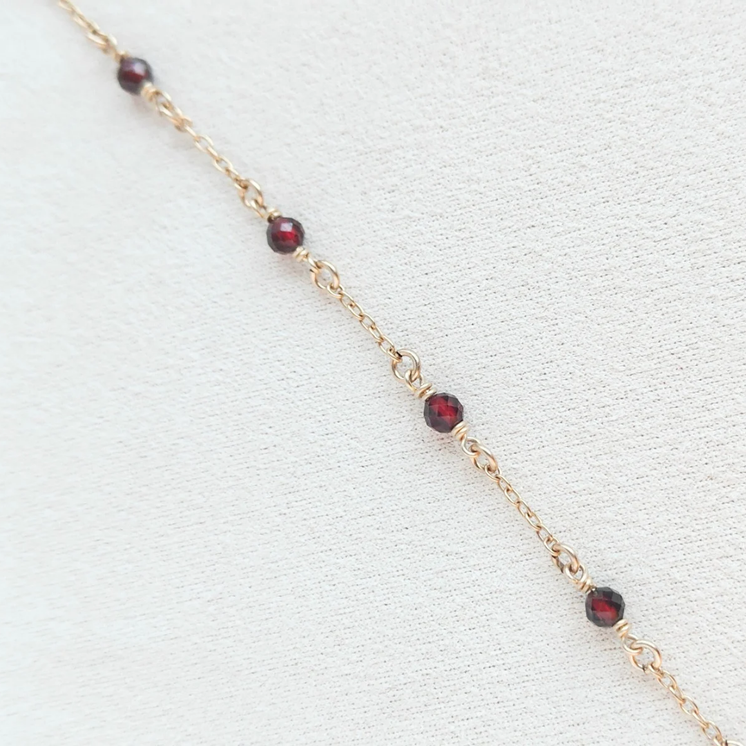 צמיד יהב גרנט אדום