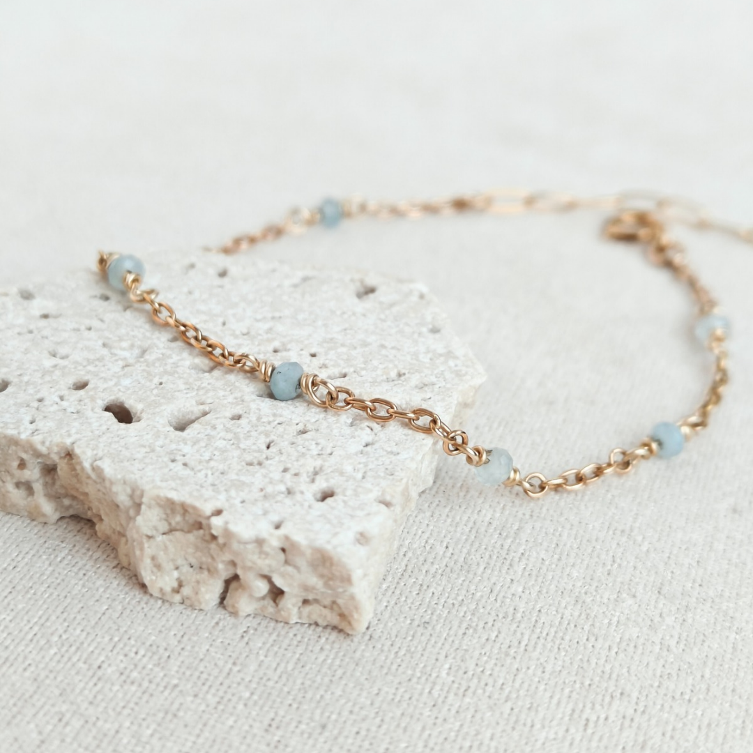 צמיד אור אקוומרין