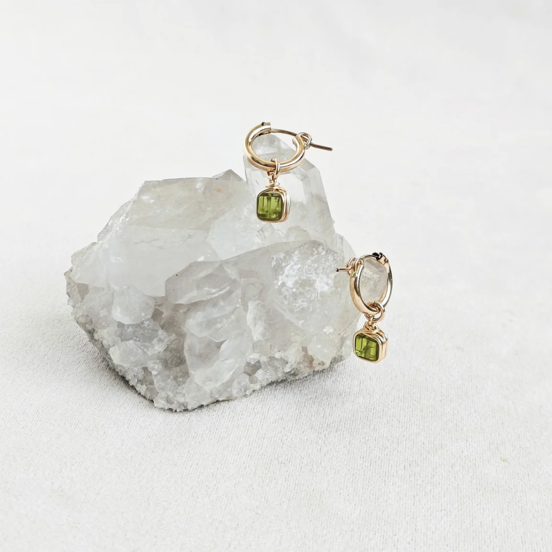 עגילי חישוק פז פרידוט