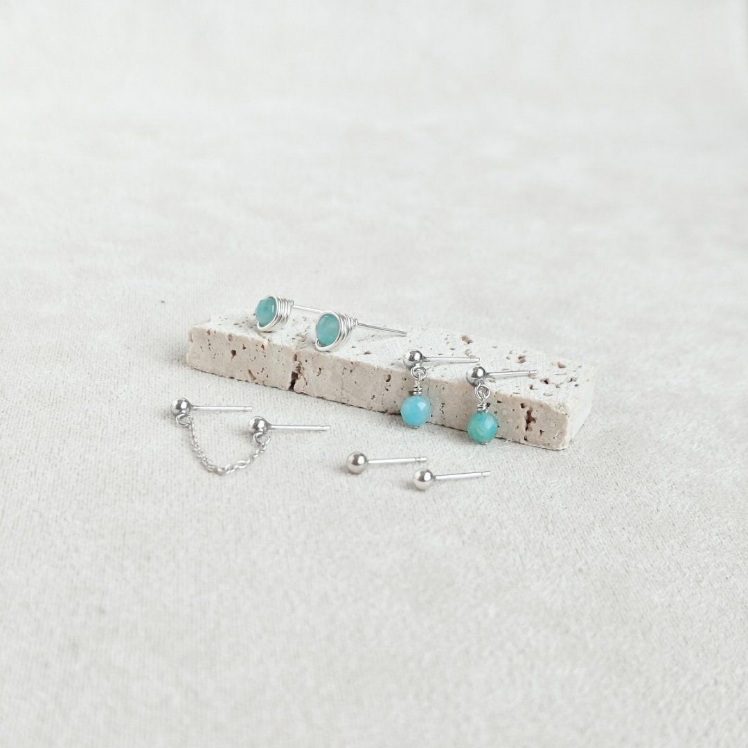 סט עגילים בר אמזוניט