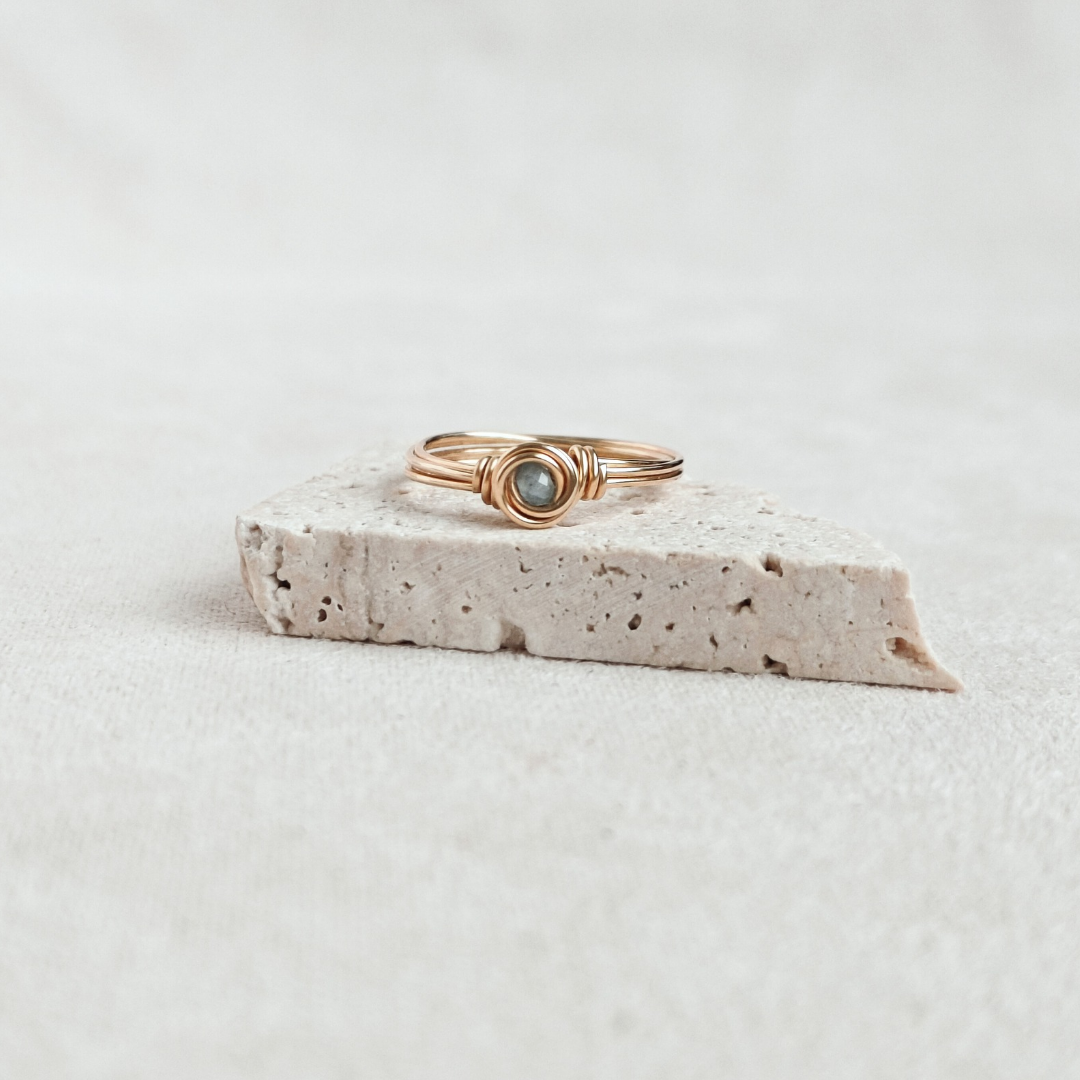 טבעת נגה אקוומרין