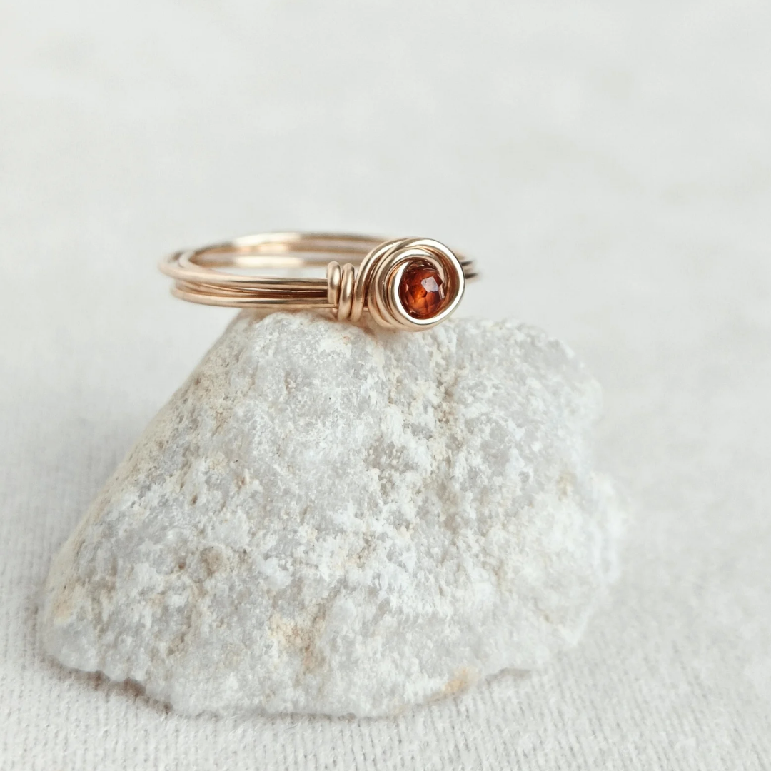טבעת נגה גרנט כתום