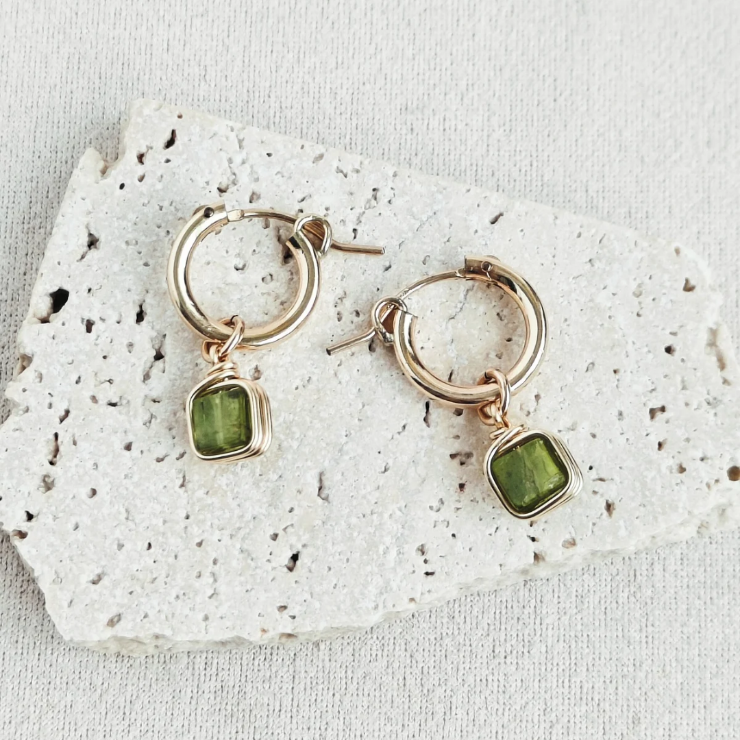 עגילי חישוק פז פרידוט