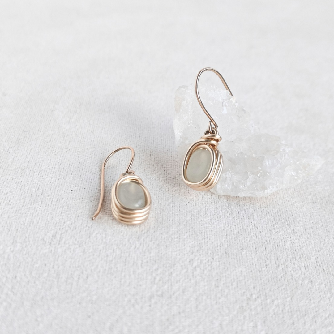 עגילים תלויים שחר ניו ג'ייד