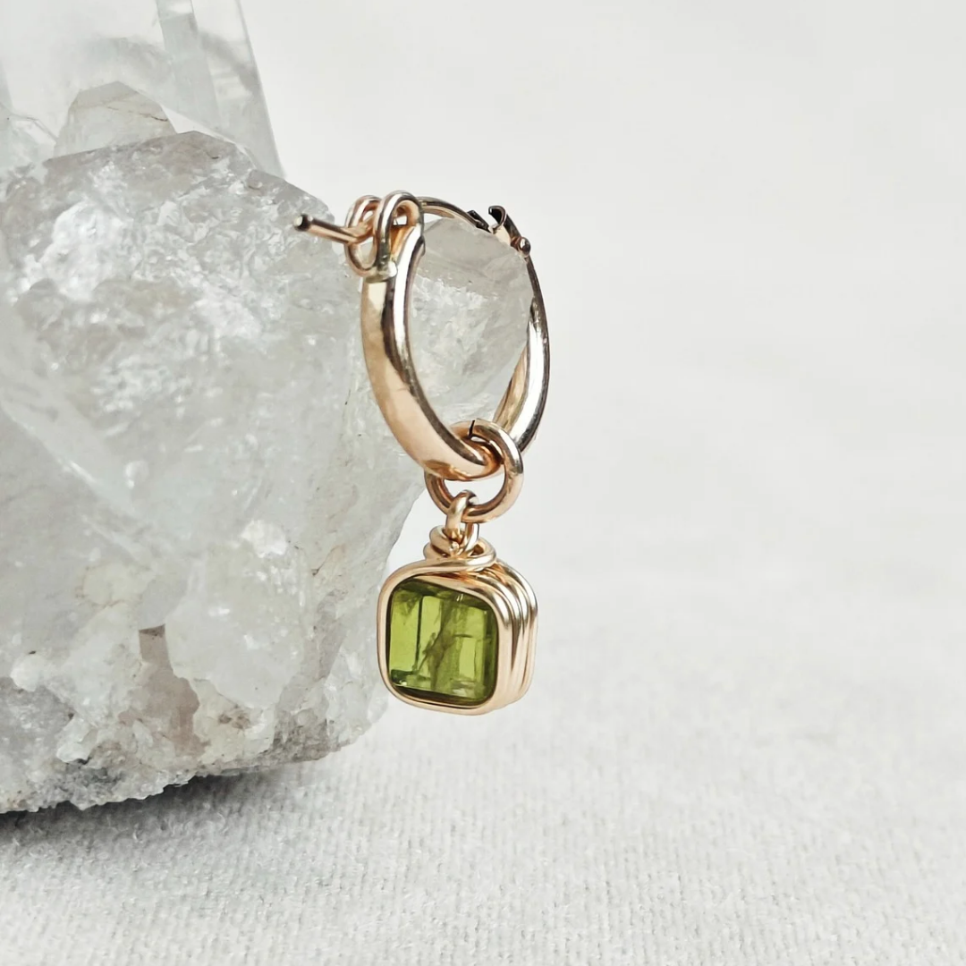 עגילי חישוק פז פרידוט