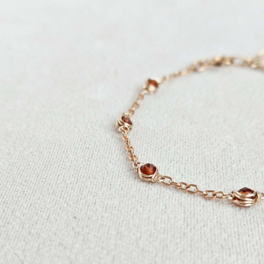 צמיד נגה גרנט כתום