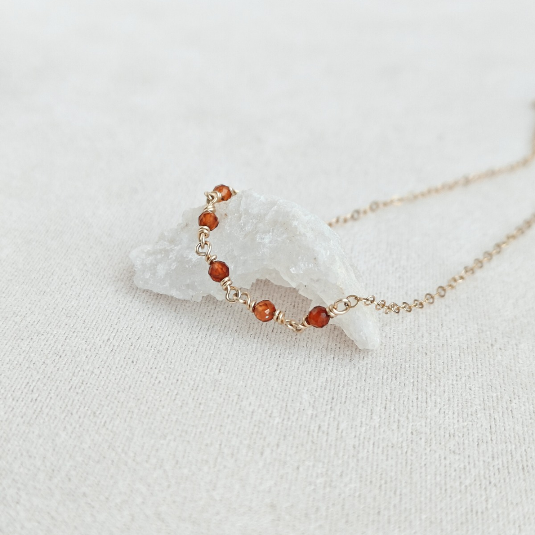 שרשרת קשת גרנט כתום