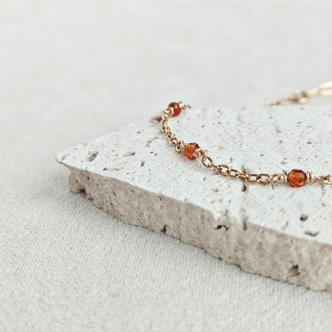 צמיד אור גרנט כתום