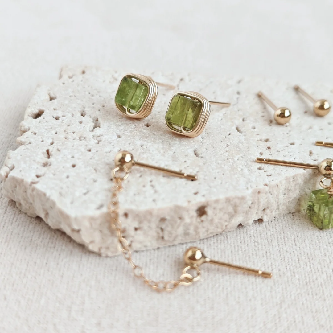 סט עגילים פז פרידוט