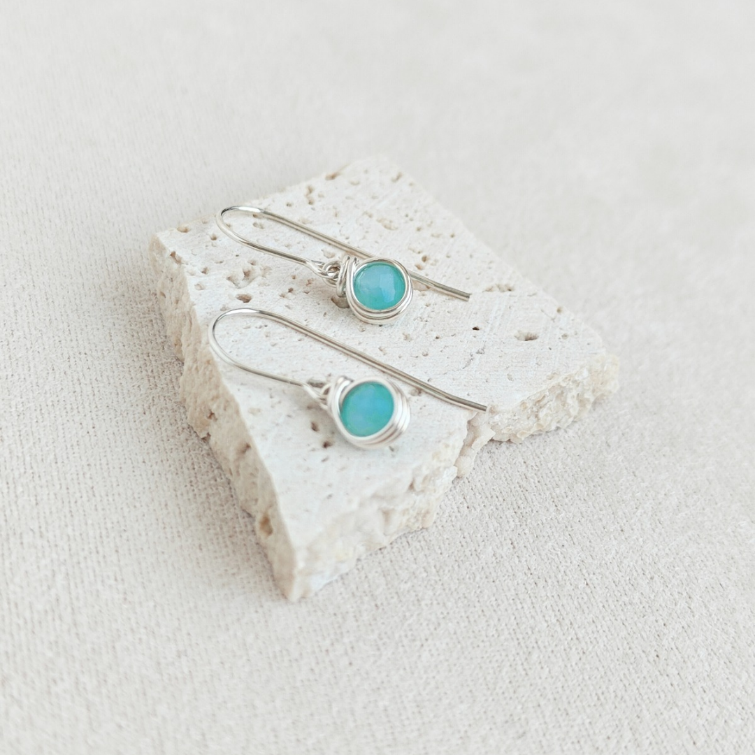 עגילים תלויים בר אמזוניט