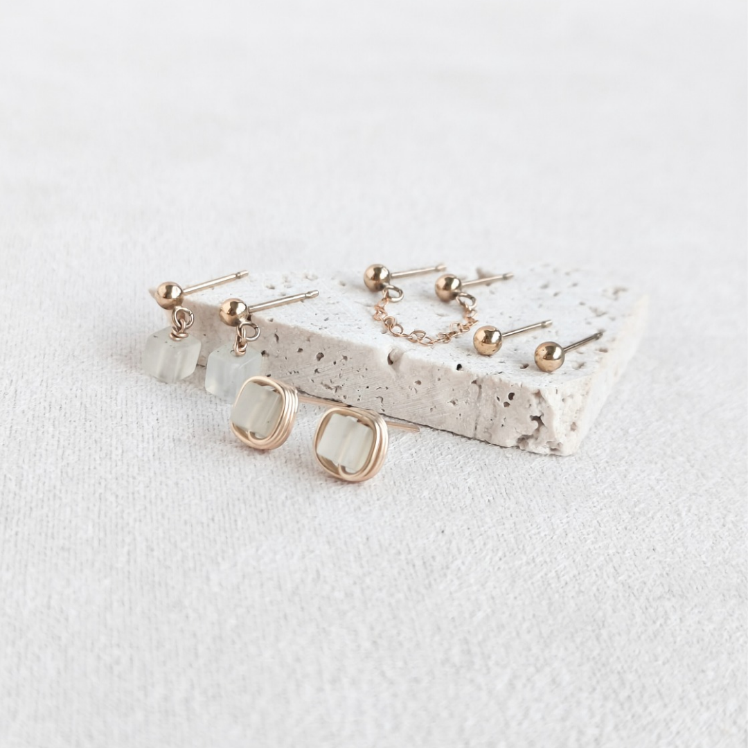 סט עגילים פז ניו ג'ייד