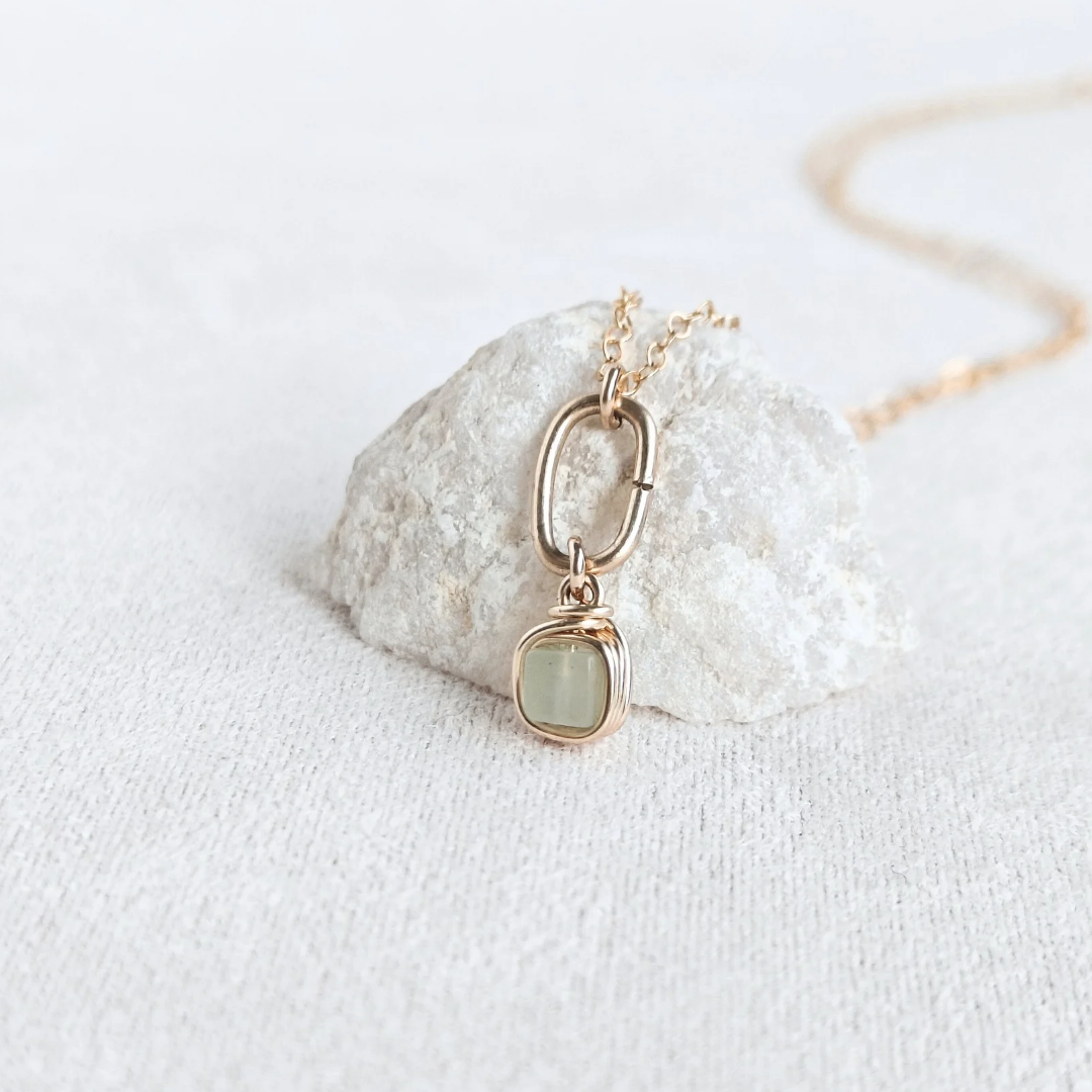 שרשרת פז אובלית ניו ג'ייד