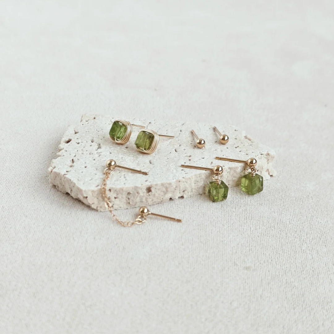 סט עגילים פז פרידוט