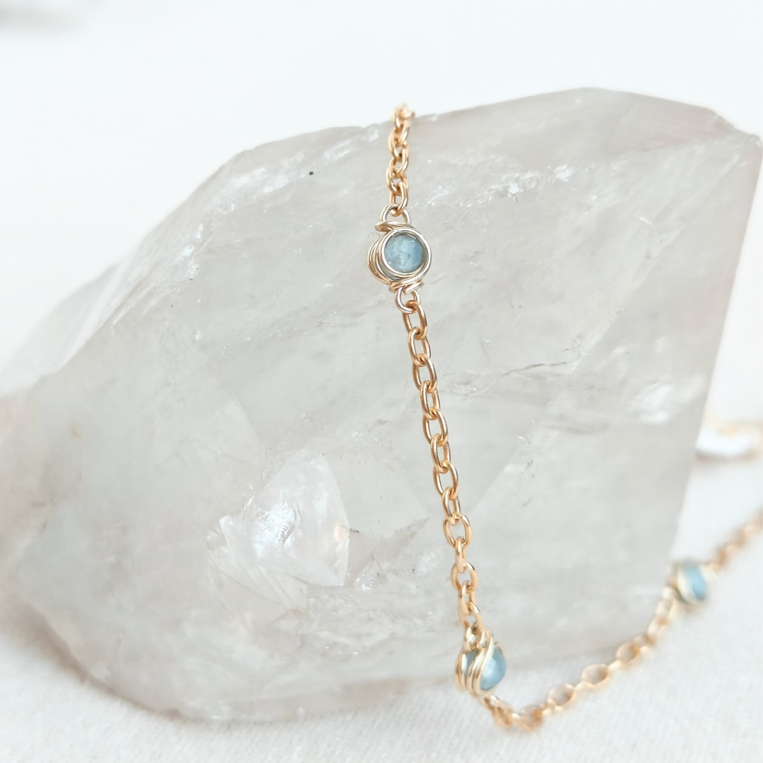 שרשרת נגה אקוומרין