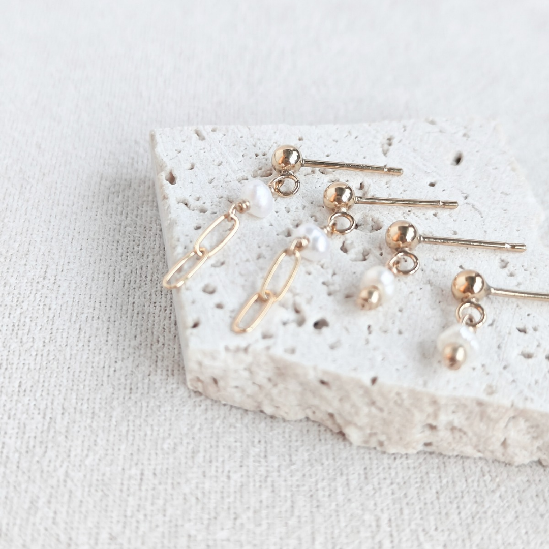 סט עגילים אור פנינה