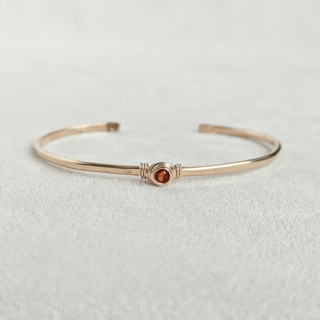 צמיד קשיח נגה גרנט כתום