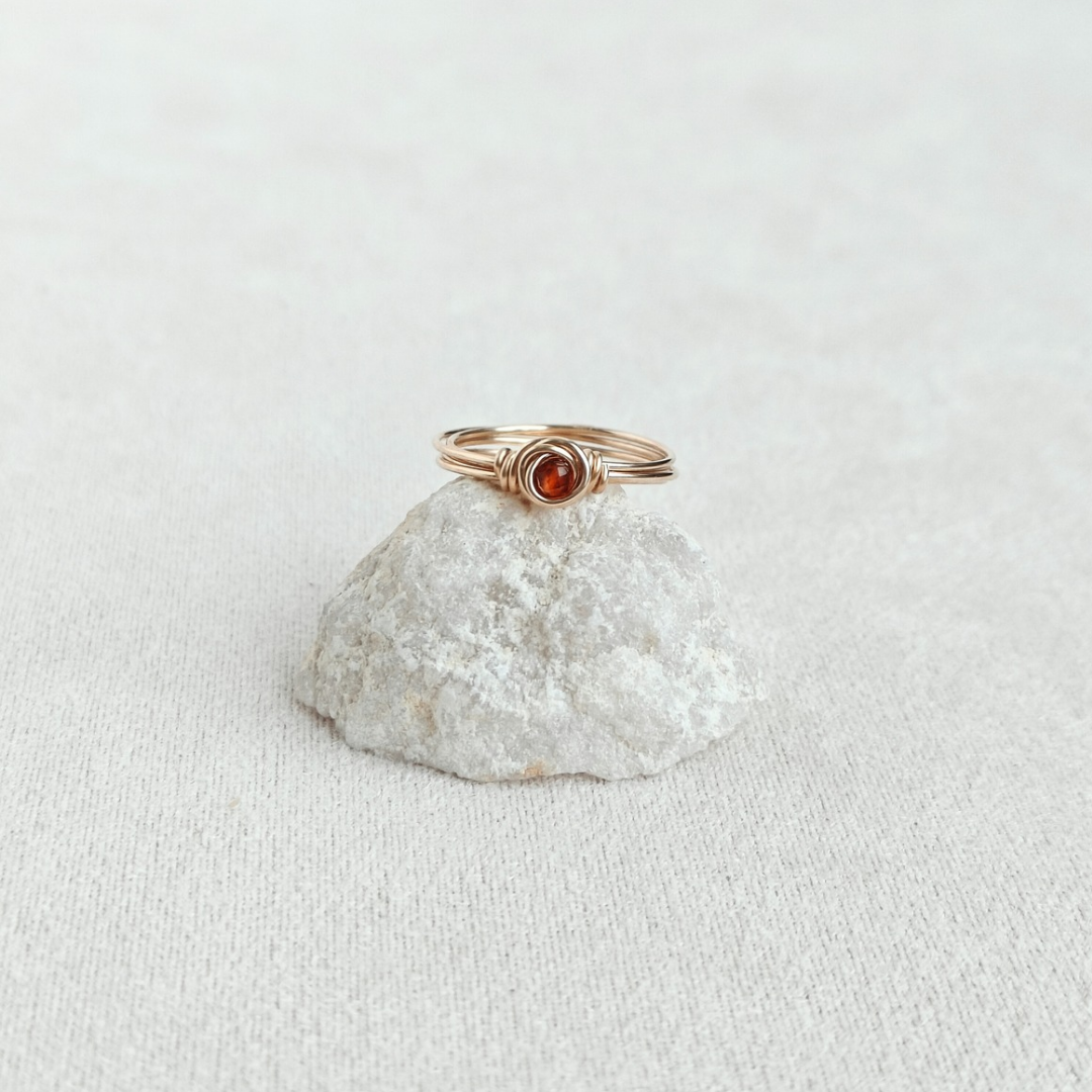 טבעת נגה גרנט כתום