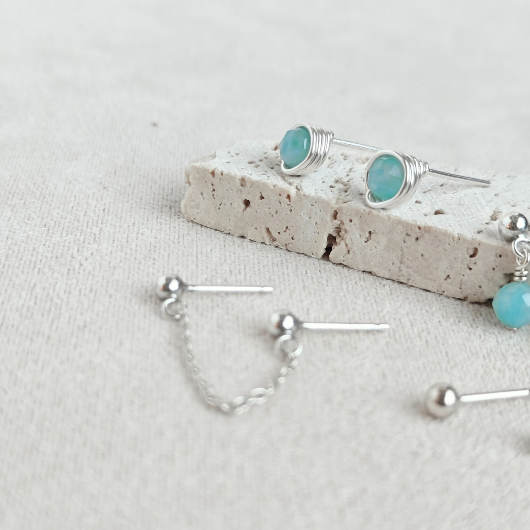 סט עגילים בר אמזוניט