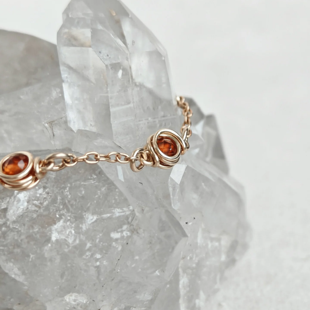 צמיד בר גרנט כתום