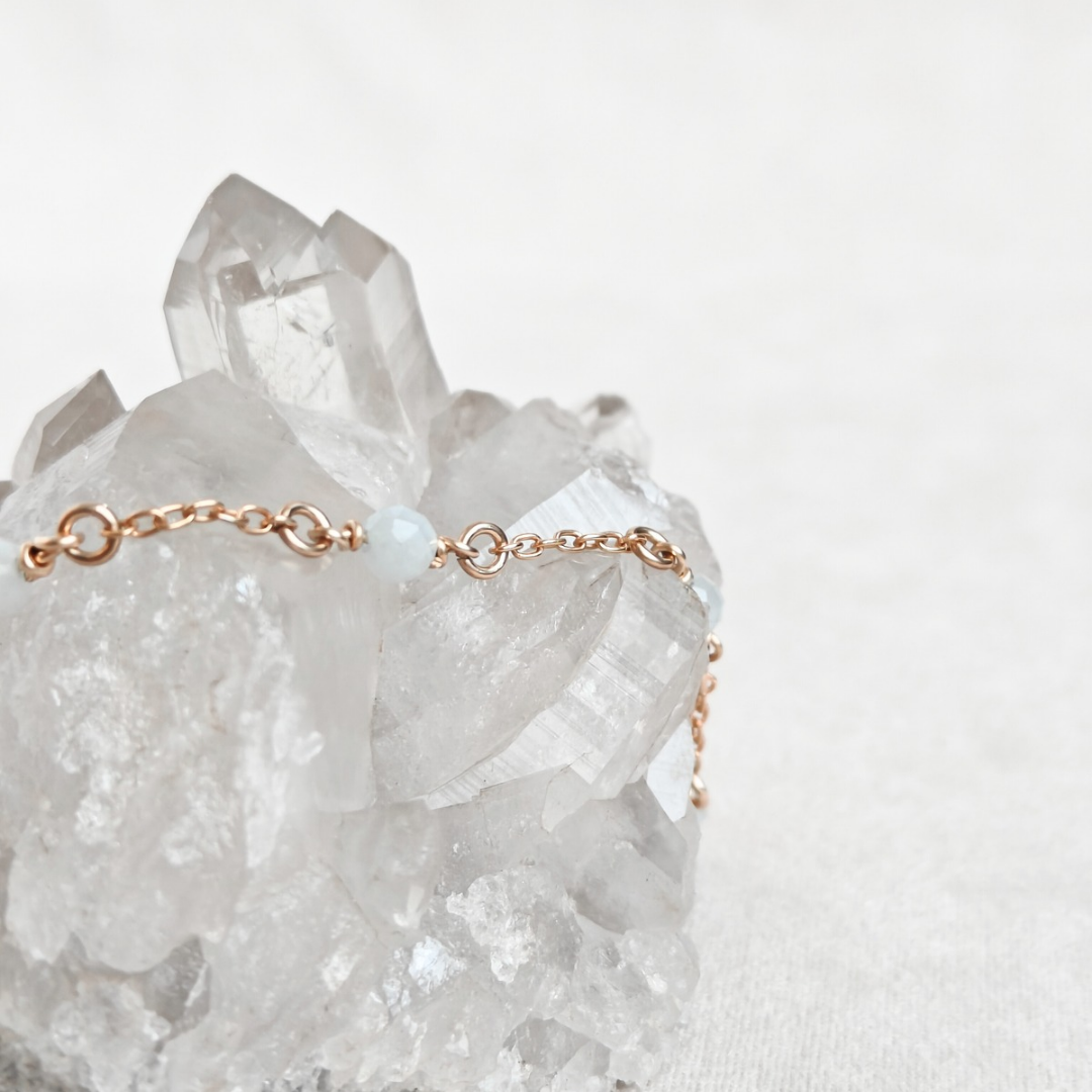 צמיד יהב אקוומרין