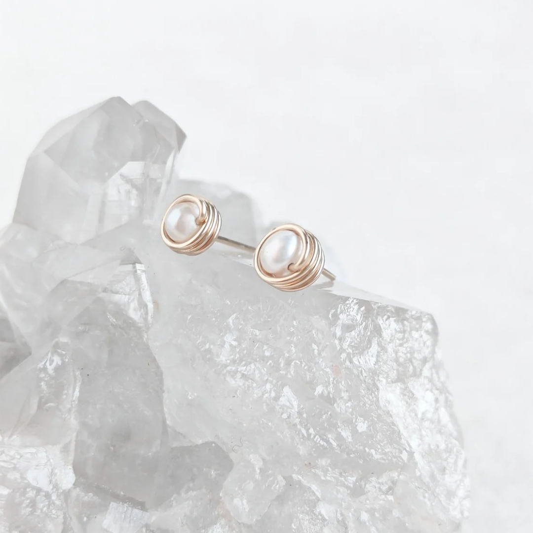 עגילים צמודים בר פנינה