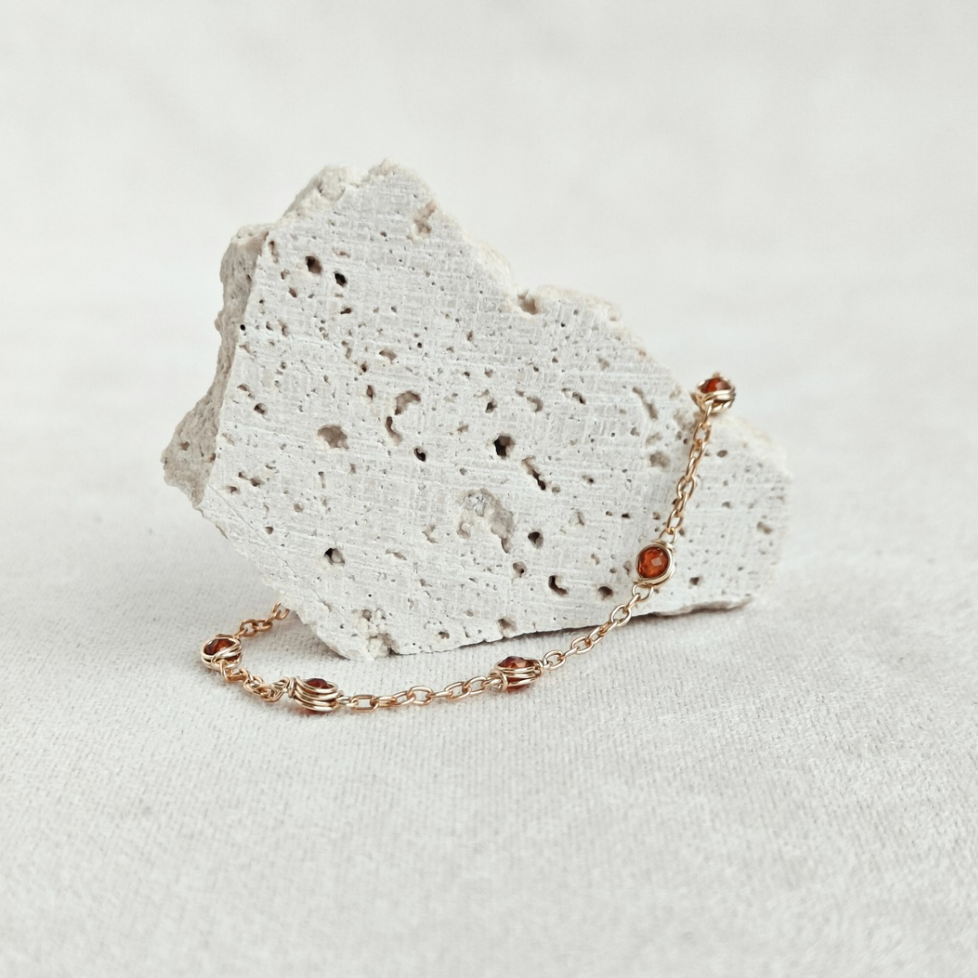 צמיד נגה גרנט כתום