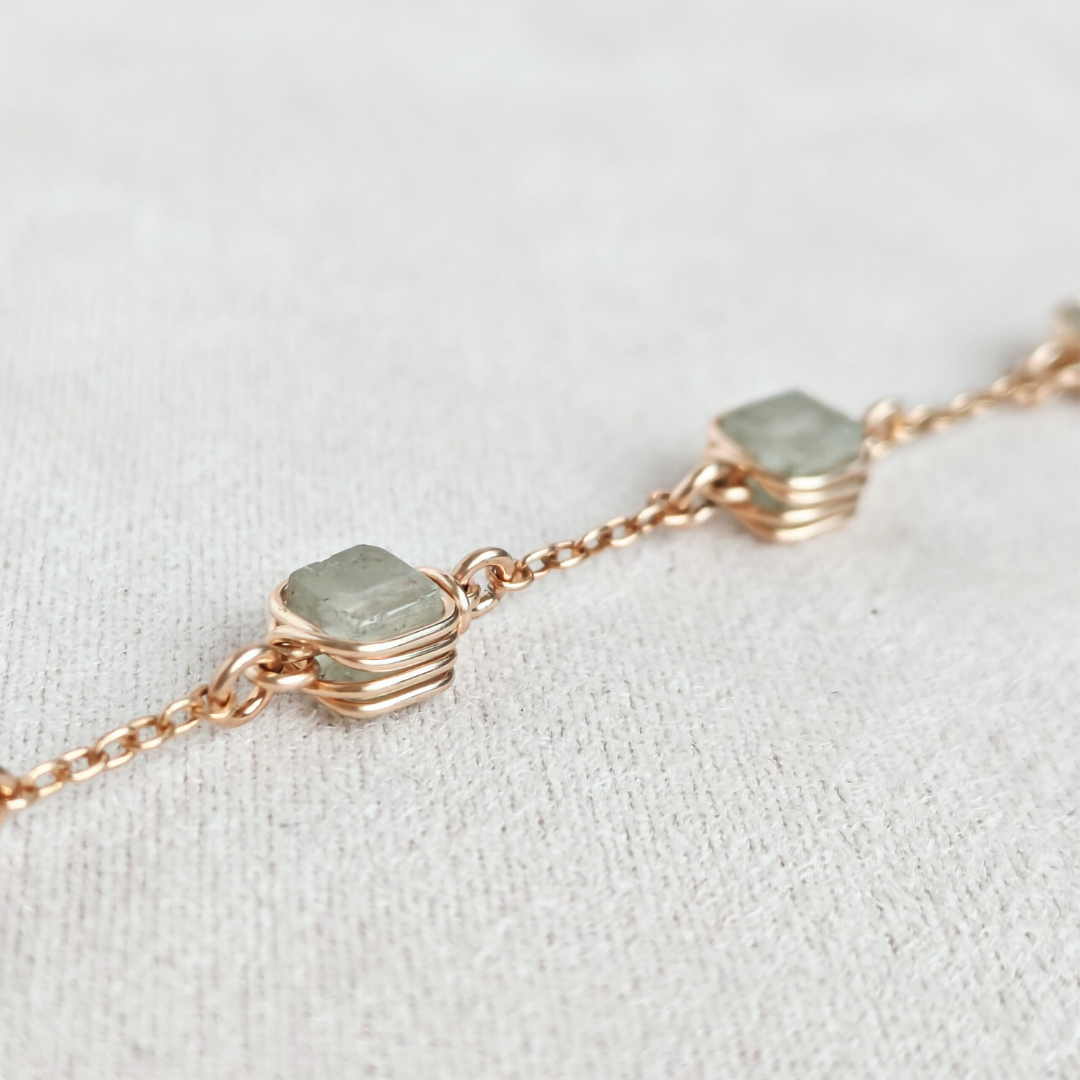 צמיד פז אקוומרין